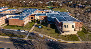 Aerial view of North Brunswick school grounds